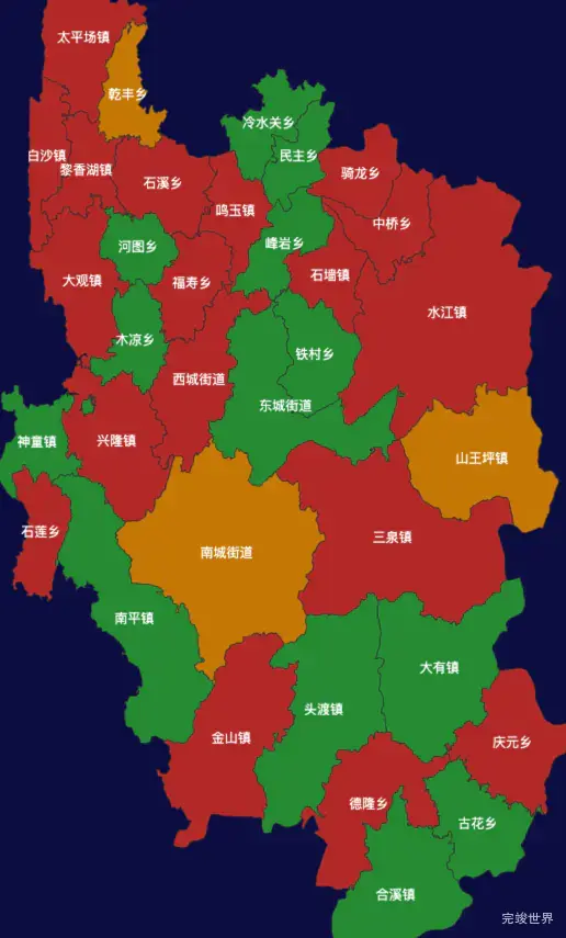 南川区geoJson地图渲染实例